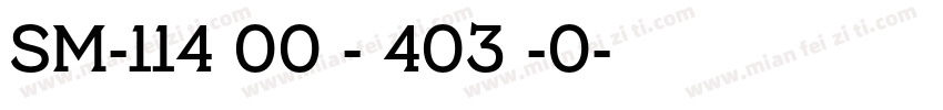 SM-114 00 - 403 -0字体转换